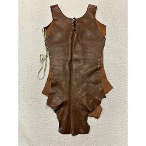 Leather Homemade Cave Women Dress Small